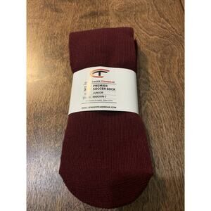 Challenger Teamwear Maroon Premier Junior Soccer Sock NWT